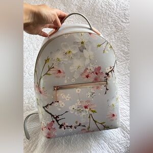 Floral Gray Backpack